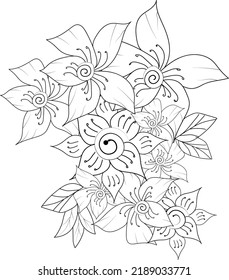 simple abstract seamless floral design clip art
