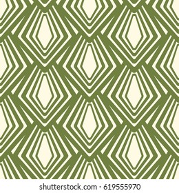 Simple abstract seamless green and white pattern with repeating geometric shapes drawing on design wallpaper vector illustration