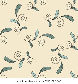 Simple abstract seamless pattern design on beige background