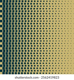 simple abstract see green colour reactangle bland pattern on golden colour background.