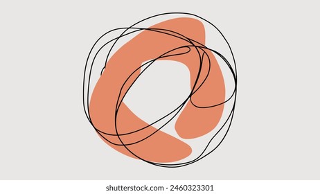 Simple abstract shape background vector illustration