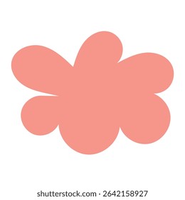 Simple abstract shape. Flower shape. cloud shape