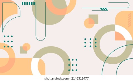 Simple abstract shape and line geometric background vector design 