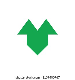 simple abstract shirt shape logo vector