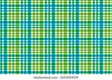 simples abstrato céu azul e verde cor xadrez linha padrão vibrante xadrez tecido textura em verde e azul