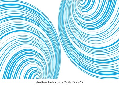  simple abstract sky color creative geometric thin to thick half circle wavy pattern a blue abstract pattern with wavy lines on a white background