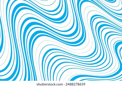  simple abstract sky color thin to thick zig zag line pattern abstract blue waves on a white background