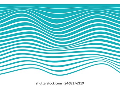 simple abstract sky mint color wavy distort line pattern a blue wave with a green background and a blue line