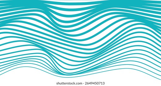 simple abstract sky mint color wavy distort line pattern a blue wave with a green background and a blue line