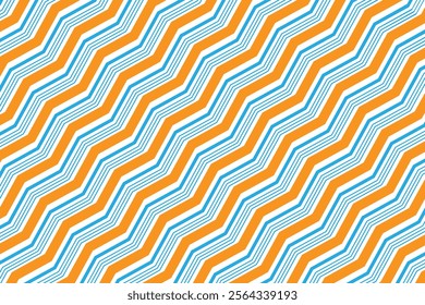 simple abstract sky orange color creative zig zag line pattern