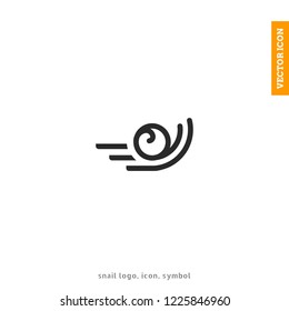 Simple abstract snail icon logo vector