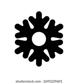 Simple abstract snowflake vector illustration.