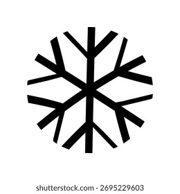 Ilustración vectorial abstracta simple del copo de nieve.