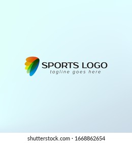 simple Abstract Sport Logo Template your product, business, company, association. abstract wings logo concept