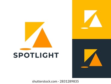 simple abstract spotlight logo vector design