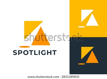 simple abstract spotlight logo vector design