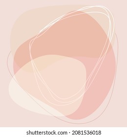 Simple abstract square background in delicate pastel beige and pink colors. Modern illustration for posting text, promotions, advertisements, messages, discounts, etc.