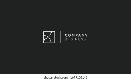 Concepto simple de diseño de logotipo cuadrado abstracto. Ilustración del vector aislada en segundo plano