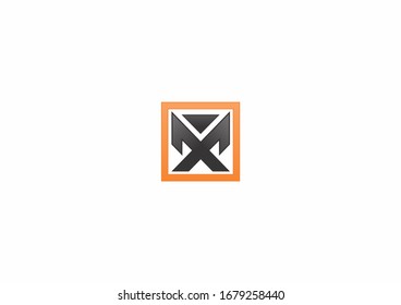 Simple abstract square shape with initial object. Fit for miscellaneous logo design