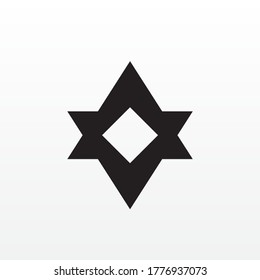 Simple abstract star business geometric logo icon design