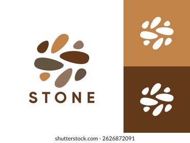 simple abstract stones logo vector design