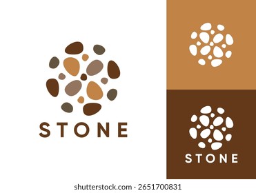 simple abstract stones logo vector design