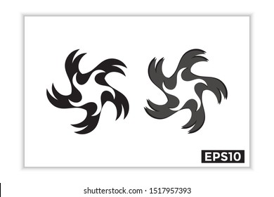 simple abstract storm icon, hurricane symbol