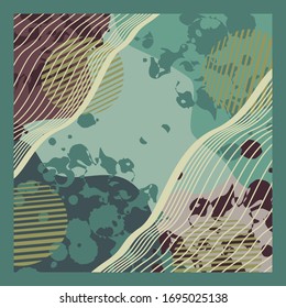 Simple abstract style motif for scarf design