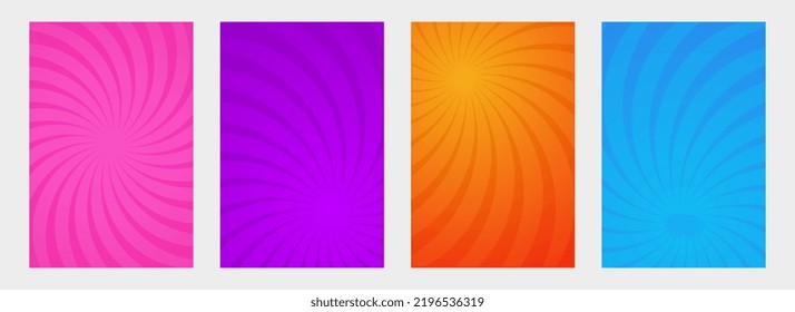 Simple abstract sun rays background. Sun Sunburst Pattern. Vector illustration pink, purple, orange, blue