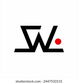 Simple abstract SWA letter logo design.