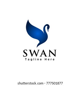 simple Abstract swan logo