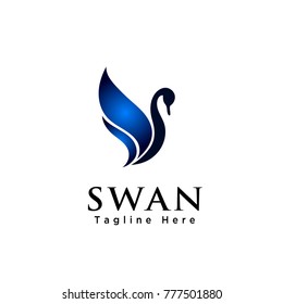 simple Abstract swan logo