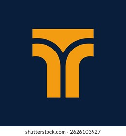 Simple Abstract T Knot Unique Company Logo