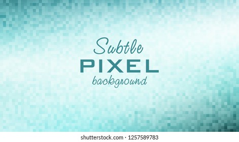 Simple abstract teal background with gradient textured by pixels. Vector graphic pattern