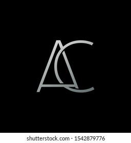 Simple Abstract Techno Line  Letter A,C, AC  logo icon. Creative vector logo icon design  concept  for business or company identity. 