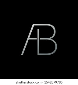 Simple Abstract Techno Line  Letter A, B, AB  logo icon. Creative vector logo icon design  concept  for business or company identity. 