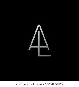 Simple Abstract Techno Line  Letter A,L, AL logo icon. Creative vector logo icon design  concept  for business or company identity. 