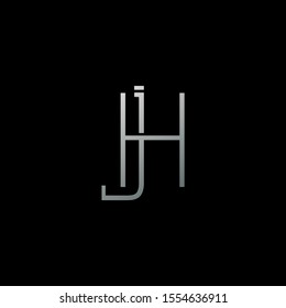 Simple Abstract Techno Line  Letter H, J, JH, HJ logo icon. Creative vector logo icon design  concept  for business or company identity. 