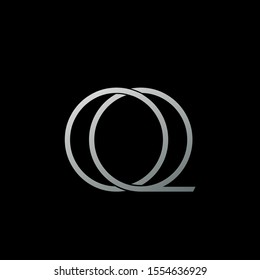 Simple Abstract Techno Line  Letter  O, Q, OQ logo icon. Creative vector logo icon design  concept  for business or company identity. 