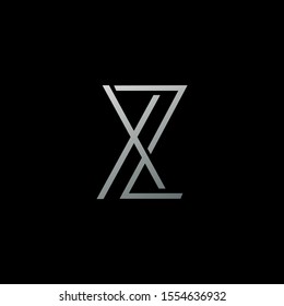 Simple Abstract Techno Line  Letter  X, Z, XZ logo icon. Creative vector logo icon design  concept  for business or company identity. 