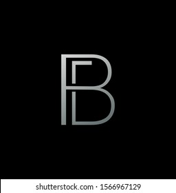 Simple Abstract Techno Line  Letter B, F, BF, FB  logo icon. Creative vector logo icon design  concept  for business or company identity. 