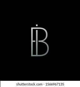 Simple Abstract Techno Line  Letter B, I, BI, IB logo icon. Creative vector logo icon design  concept  for business or company identity. 