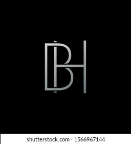 Simple Abstract Techno Line  Letter B, H, BH, HB logo icon. Creative vector logo icon design  concept  for business or company identity. 