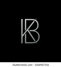 Simple Abstract Techno Line  Letter B, K, BK, KB logo icon. Creative vector logo icon design  concept  for business or company identity. 