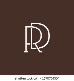Simple Abstract Techno Line  Letter R, D, RD,  DR logo icon. Creative vector logo icon design  concept  for business or company identity.