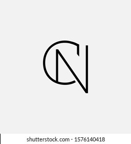 Simple Abstract   Techno Line  Letter N, C,  NC, CN logo icon. Creative vector logo icon design  concept for initial, business or company identity.