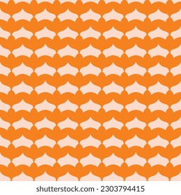 Simple abstract texture in retro style. Vintage monochrome seamless pattern. Vector background with simple repeated shapes