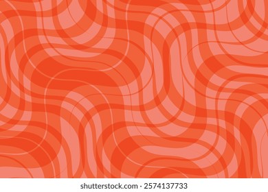 simple abstract tomato color thin to thick check plaid line pattern abstract orange wave pattern