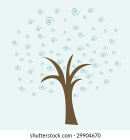 Simple abstract tree as a background