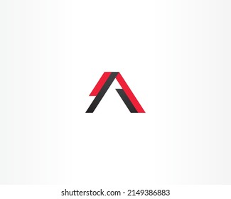 Simple abstract triangle line logo design